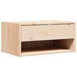 vidaXL Table de Nuit Murale avec tiroir Montage mural Marron 50 x 32 5 x 24 cm