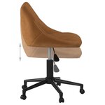 vidaXL Chaise pivotante de salle à manger Marron Velours