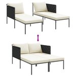 Transat vidaXL avec coussins pour 2 personnes Anthracite 115x153x69 5 cm Acier