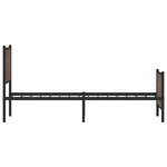 vidaXL Cadre de lit en métal sans matelas chêne marron 75x190 cm