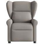 vidaXL Fauteuil de massage inclinable Taupe Tissu
