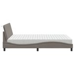 vidaXL Lit avec matelas Hanko taupe 140x200 cm tissu