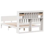 vidaXL Lit bibliothèque sans matelas blanc 160x200 cm bois pin massif