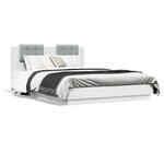 vidaXL Cadre de lit sans matelas blanc 150x200 cm