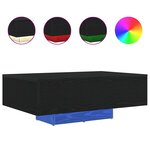 Table basse vidaXL avec lumières LED Chêne noir 85x55x31 cm