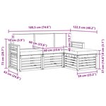 vidaXL Ensemble de canapés d'extérieur 4 pc Gris Naturel et Clair