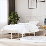 vidaXL Cadre de lit Blanc Bois de pin massif 120x200 cm