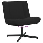 vidaXL Chaise d'accent Noire Tissu  Métal Moyenne Pivotante
