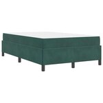 vidaXL Cadre de lit avec matelas Vert foncé 120 x 190 cm tissu