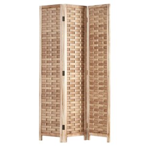 Paravent 3 pans rotin naturel