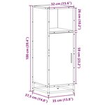 vidaXL Armoire de salle de bain noir 35x37 5x100 cm bois d'ingénierie