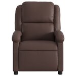 vidaXL Fauteuil inclinable Marron Similicuir