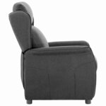 vidaXL Fauteuil inclinable Gris foncé 67.5 x 93.5 x 101.5 cm tissu
