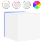 vidaXL Meuble TV mural avec lumières LED blanc 30 5x35x30 cm