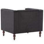 vidaXL Fauteuil noir velours
