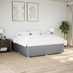 vidaXL Cadre de lit sans matelas gris clair 180x200 cm tissu