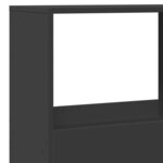 vidaXL Cloison de séparation noir 100x33x155 5 cm bois d'ingénierie