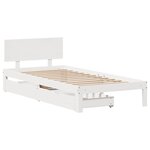 vidaXL Cadre de lit avec tiroirs sans matelas blanc 90x190 cm