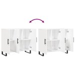 vidaXL Buffet blanc 90x34x80 cm bois d'ingénierie