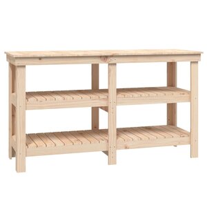 vidaXL Banc de travail 142 5x50x80 cm Bois de pin massif