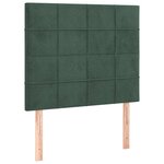 vidaXL Têtes de lit 2 Pièces Vert foncé 80x5x78/88 cm Velours