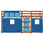 vidaXL Lit superposé sans matelas bleu 80x200 cm bois de pin massif