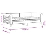 vidaXL Lit de jour avec matelas gris foncé 90x190 cm velours