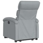 vidaXL Fauteuil inclinable électrique gris clair tissu