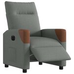 vidaXL Fauteuil inclinable électrique Gris foncé Tissu
