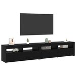 vidaXL Meuble TV 2 Pièces Chêne noir 210 x 35 x 40 cm Bois d'ingénierie