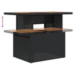 Ensemble de Canapés de Jardin de 7 Pièces vidaXL avec Coussins Noir Rattan Poly Acacia