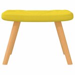 vidaXL Chaise à bascule avec tabouret Jaune moutarde Tissu