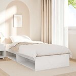 vidaXL Lit de jour avec matelas blanc 80x200 cm bois de pin massif