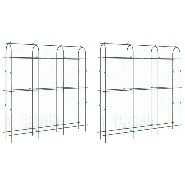 vidaXL Treillis de jardin pour plantes grimpantes 2 Pièces forme en U