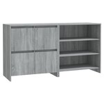 vidaXL Buffets 2 Pièces Sonoma gris Bois d'ingénierie