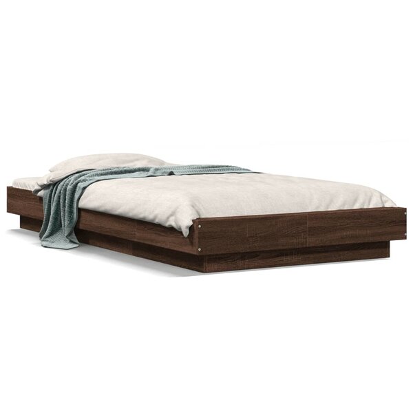 vidaXL Cadre de lit sans matelas chêne marron 90x190 cm