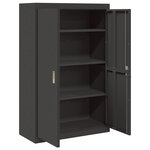 vidaXL Armoire de rangement 2 Pièces Noir 90 x 40 x 140 cm Acier