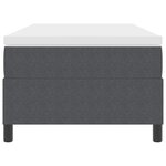 vidaXL Lit à ressorts avec matelas gris foncé - 100 x 200 cm  tissu cordon
