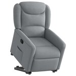 vidaXL Fauteuil inclinable Gris clair Tissu