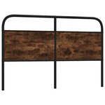 vidaXL Tête de lit chêne fumé 160 cm acier et bois d'ingénierie