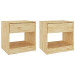 vidaXL Tables de chevet 2 Pièces 40x31x40 cm bois de pin massif