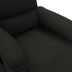 vidaXL Fauteuil de massage Noir Tissu