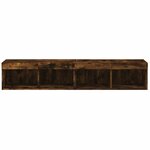 vidaXL Meubles TV avec lumières LED 2 Pièces chêne fumé 80x30x30 cm