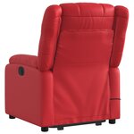 vidaXL Fauteuil inclinable de massage Rouge Similicuir