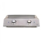 Plancha électrique inox 2 thermostats 2800W - Plaque amovible inox - 2 thermostats ajustables