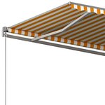 vidaXL Auvent automatique sur pied 450x300 cm Jaune/Blanc