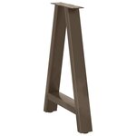 vidaXL Pieds de table à manger en forme de A  2 pièces  60 x (72-73) cm  acier