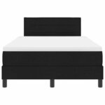 vidaXL Lit boxspring avec matelas avec matelas Noir 120 x 200 cm tissu