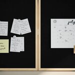 vidaXL Tableau noir Noir 100 x 1.4 x 100 cm Bois massif en pin