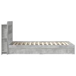 vidaXL Cadre de lit avec rangement avec tiroir Gris béton 90 x 190 cm